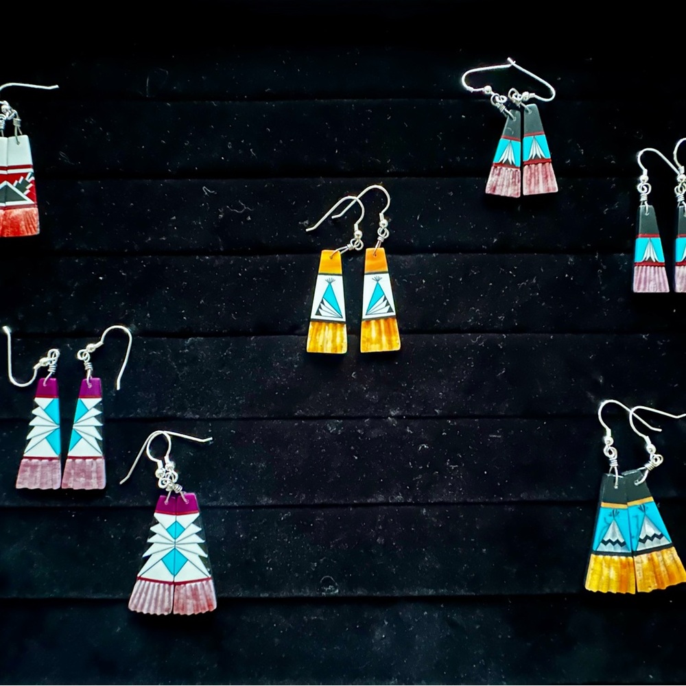 Brilliant Handmade Zuni Earrings
